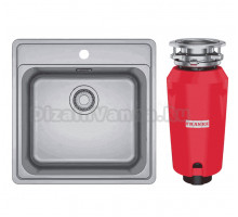 Комплект Мойка Franke Bell BCX 610-42 TL нержавеющая сталь + Измельчитель 134.0715.096