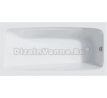 Акриловая ванна Corpa Nera Vasari 140x70 см, пристенная, белая, на ножках