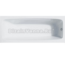 Акриловая ванна Corpa Nera Vasari 170x70 см, пристенная, белая, с каркасом