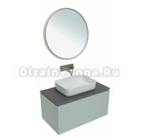 Мебель для ванной комнаты Allen Brau Infinity 85 1+1, подвесная, папирус матовый, столешница графит структ