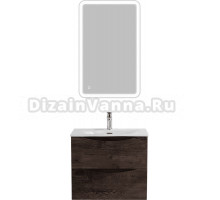 Мебель для ванной комнаты BelBagno Marino-cer-mini 50 подвесная, rovere nature grigio