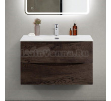 Тумба с раковиной BelBagno Marino-cer-mini 80 подвесная, rovere nature grigio