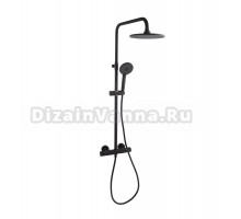 Душевая стойка Ramonsoler Termotech 965402RP230NM черная, с термостатом