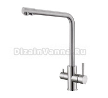 Смеситель для кухни с подключением фильтра WesnaArt EKO05-151, сатин
