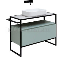 Тумба с раковиной Allen Brau Priority 100 напольная, папирус матовый, столешница бежевая