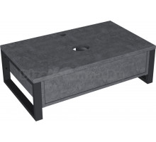 Тумба под раковину со столешницей 1MarKa Grunge Loft 100 бетон темно-серый