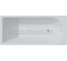 Акриловая ванна Corpa Nera Francesca 180x80 см, пристенная, белая, на ножках, с экранами