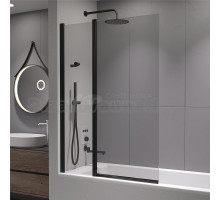 Шторка на ванну RGW Screens SC-11 B 100х140, профиль черный + полка