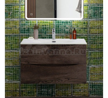 Тумба с раковиной BelBagno Marino-cer-n 80 подвесная, rovere nature grigio