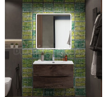 Мебель для ванной комнаты BelBagno Marino-cer-n 80 подвесная, rovere nature grigio