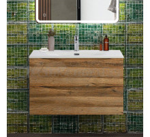 Тумба под раковину без столешницы BelBagno Marino-cer-n 80 подвесная, rovere rustico