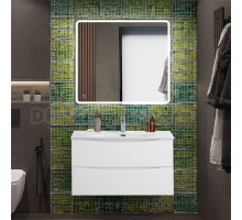 Мебель для ванной комнаты BelBagno Marino-cer-n 90 подвесная, bianco opaco