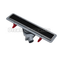 Душевой трап (лоток) Point Деметра PN50445GLB 45 см, стекло черное