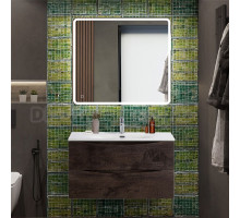 Мебель для ванной комнаты BelBagno Marino-cer-n 90 подвесная, rovere nature grigio