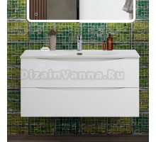 Тумба с раковиной BelBagno Marino-cer-n 100 подвесная, bianco opaco