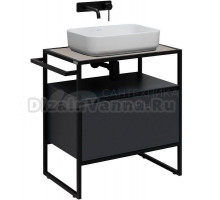 Тумба с раковиной Allen Brau Priority 70 напольная, белый матовый, столешница бежевый структ
