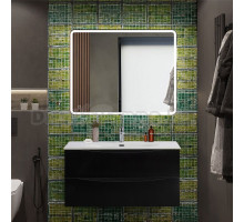 Мебель для ванной комнаты BelBagno Marino-cer-n 100 подвесная, nero lucido