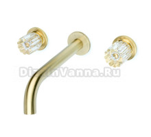 Смеситель для раковины Boheme Elegante 152-2-MG-EL С ВНУТРЕННЕЙ ЧАСТЬЮ, матовое золото Смеситель для раковины Boheme Elegante 152-2-MG-EL С ВНУТРЕННЕЙ ЧАСТЬЮ, матовое золото