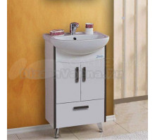 Тумба под раковину без столешницы DORATIZ Астра 50 напольная, белая, венге