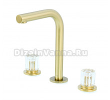 Смеситель для раковины Boheme Elegante 152-MG-EL матовое золото Смеситель для раковины Boheme Elegante 152-MG-EL матовое золото