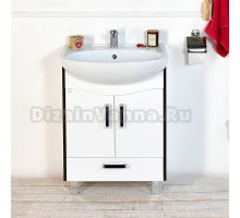 Тумба под раковину без столешницы DORATIZ Астра 60 напольная, белая, венге