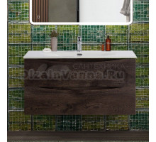 Тумба с раковиной BelBagno Marino-cer-n 100 подвесная, rovere nature grigio