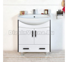 Тумба под раковину без столешницы DORATIZ Астра 75 напольная, белая, венге