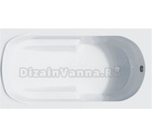 Акриловая ванна Corpa Nera Santi 150x75 см, пристенная, белая, на ножках, с экранами