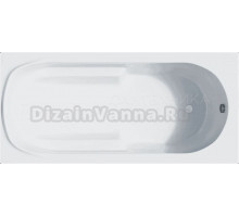 Акриловая ванна Corpa Nera Santi 160x75 см, пристенная, белая, на ножках, с экранами