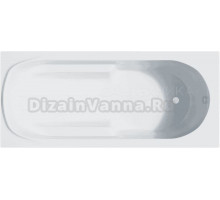 Акриловая ванна Corpa Nera Santi 170x75 см, пристенная, белая, на ножках, с экранами