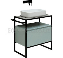 Тумба с раковиной Allen Brau Priority 70 напольная, папирус матовый, столешница серый структ