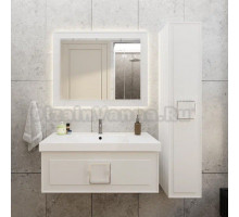 Мебель для ванной комнаты La Fenice Cubo 100 белая, ручка хром