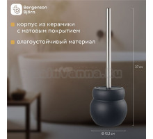 Ершик для унитаза напольный Markl щетка для туалета керамика, черный