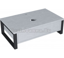 Тумба под раковину со столешницей 1MarKa Grunge Loft 80 бетон светлый