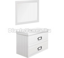 Мебель для ванной комнаты La Fenice Cubo Twin 100 белая, ручки черные