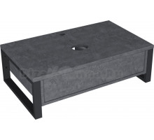 Тумба под раковину со столешницей 1MarKa Grunge Loft 90 бетон темно-серый