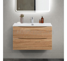 Тумба с раковиной BelBagno Marino-cer-mini 80 подвесная, rovere bianco