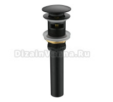 Донный клапан Click/clack для раковины с переливом Maretti AC19P11560, черный