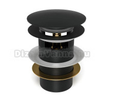 Донный клапан Click/clack для раковины с переливом Maretti AC19Z12560, черный