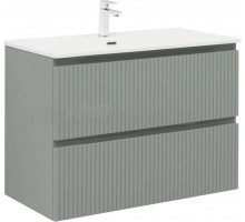 Тумба с раковиной Aquanet Джейн (Flat) 90 подвесная, мисти грин