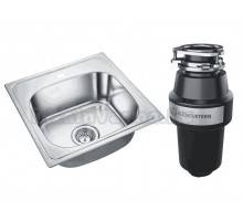 Комплект Мойка Emar Steel 130A + Измельчитель KUCHENSTERN Muhle 350MU35