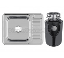 Комплект Мойка IDDIS Basic BAS65PLi77 + Измельчитель KUCHENSTERN Muhle 353MU35