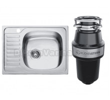 Комплект Мойка Kaiser KSS-6550 R + Измельчитель KUCHENSTERN Muhle 351MU35