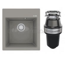 Комплект Мойка Lemark Hanka 450 9910009 грей + Измельчитель KUCHENSTERN Muhle 351MU35