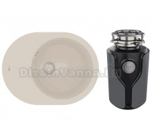 Комплект Мойка Lemark Lacha 620 9910054 шампань + Измельчитель KUCHENSTERN Muhle 353MU35