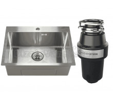 Комплект Мойка Melana D6045H сатин + Измельчитель KUCHENSTERN Muhle 350MU35