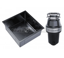 Комплект Мойка Mixline 548565 черный графит + Измельчитель KUCHENSTERN Muhle 351MU35