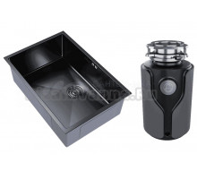 Комплект Мойка Mixline 548573 черный графит + Измельчитель KUCHENSTERN Muhle 353MU35