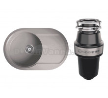 Комплект Мойка Omoikiri Manmaru 78-GR leningrad grey + Измельчитель KUCHENSTERN Muhle 351MU35