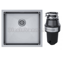 Комплект Мойка Paulmark Gerberg PM254844-BS брашированная нержавеющая сталь + Измельчитель KUCHENSTERN Muhle 350MU35